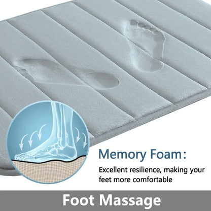 Super Absorbent Memory Foam Bath Mat - Non-Slip and Comfortable