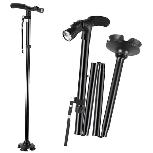 Portable Folding Cane with LED Light