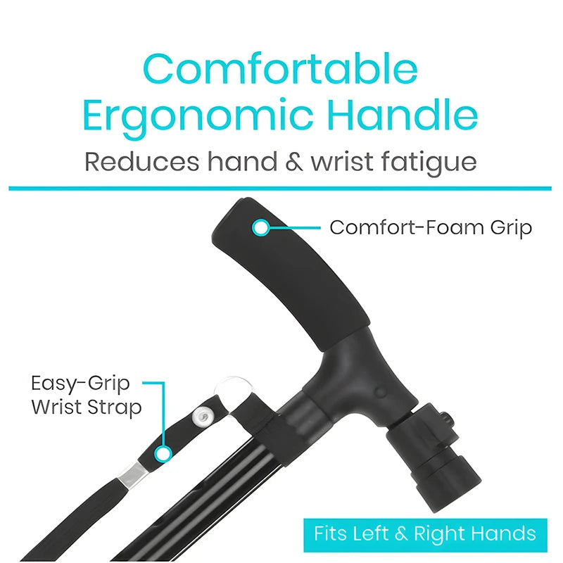 Portable Folding Cane with LED Light