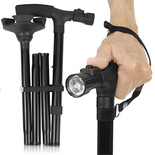 Portable Folding Cane with LED Light